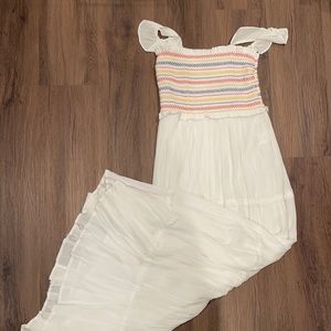 Tory Burch smocked maxi dress, Small